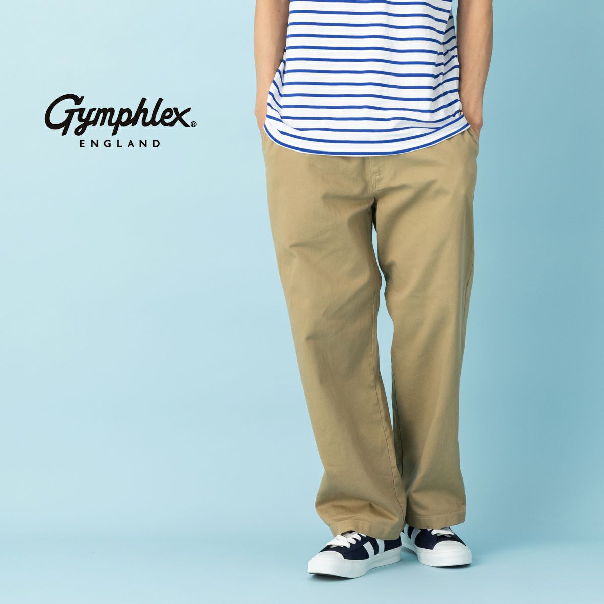 ジムフレックス ルーズチノストレートパンツ メンズ GYMPHLEX