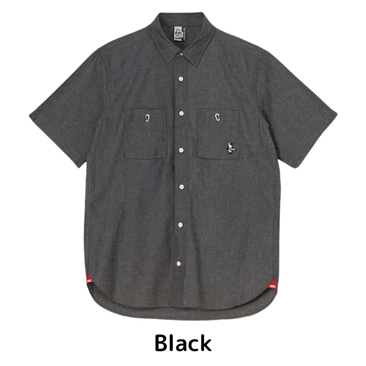 CHUMS チャムス ヤーンダイドシャンブレーS/Sシャツ チャムス ヤーンダイドシャンブレーショートスリーブシャツ メンズ