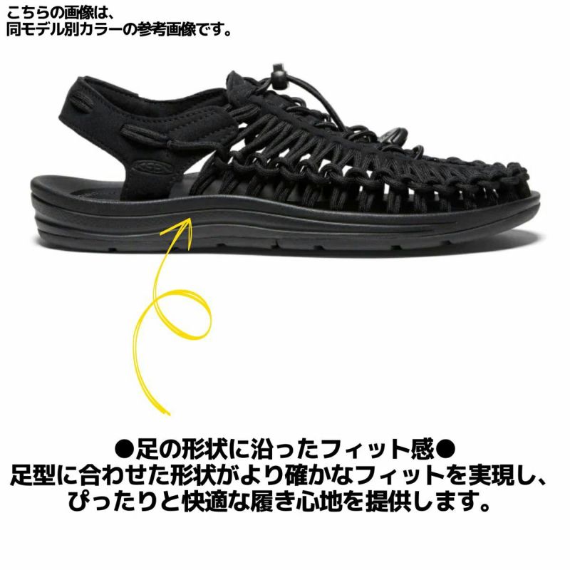 キーン 25cm サンダル UNEEK ユニーク レディース ブラック かわいい X-girl×キーンのコラボサンダル「UNEEK」- オールブラックに両