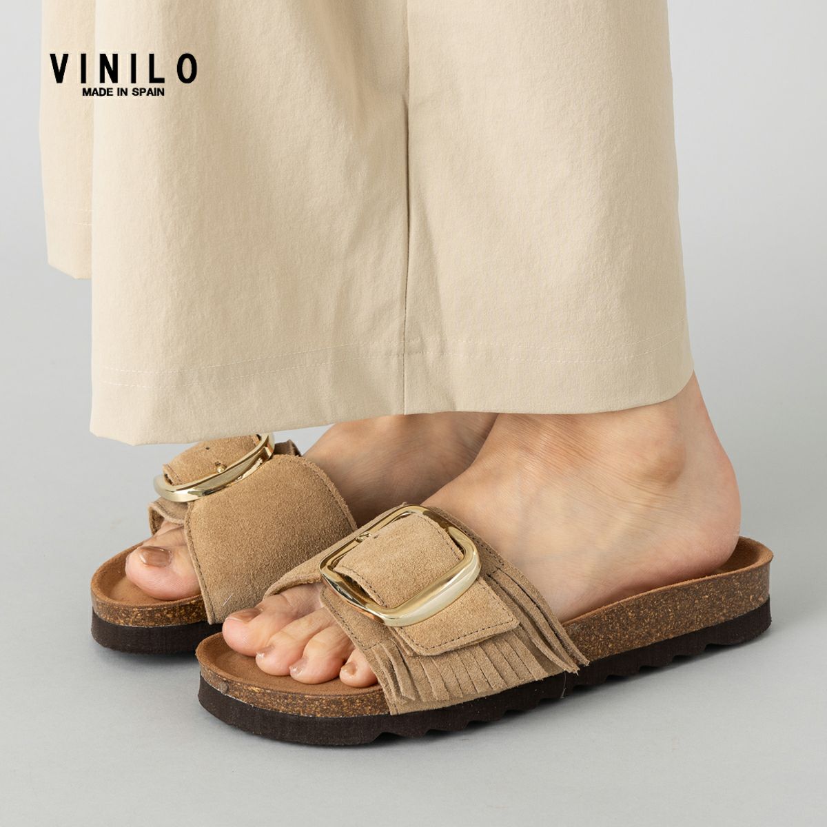 ヴィニーロ フリンジストラップサンダル レディース VINILO