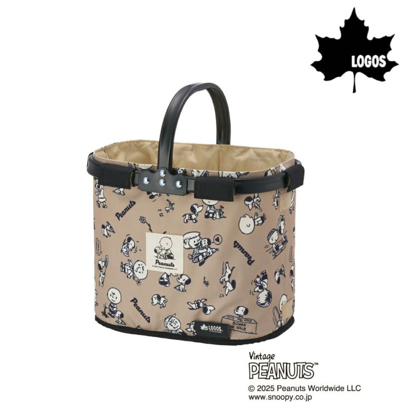 ロゴス SNOOPY（PEANUTS 75years）ミニセミルナバスケット LOGOS