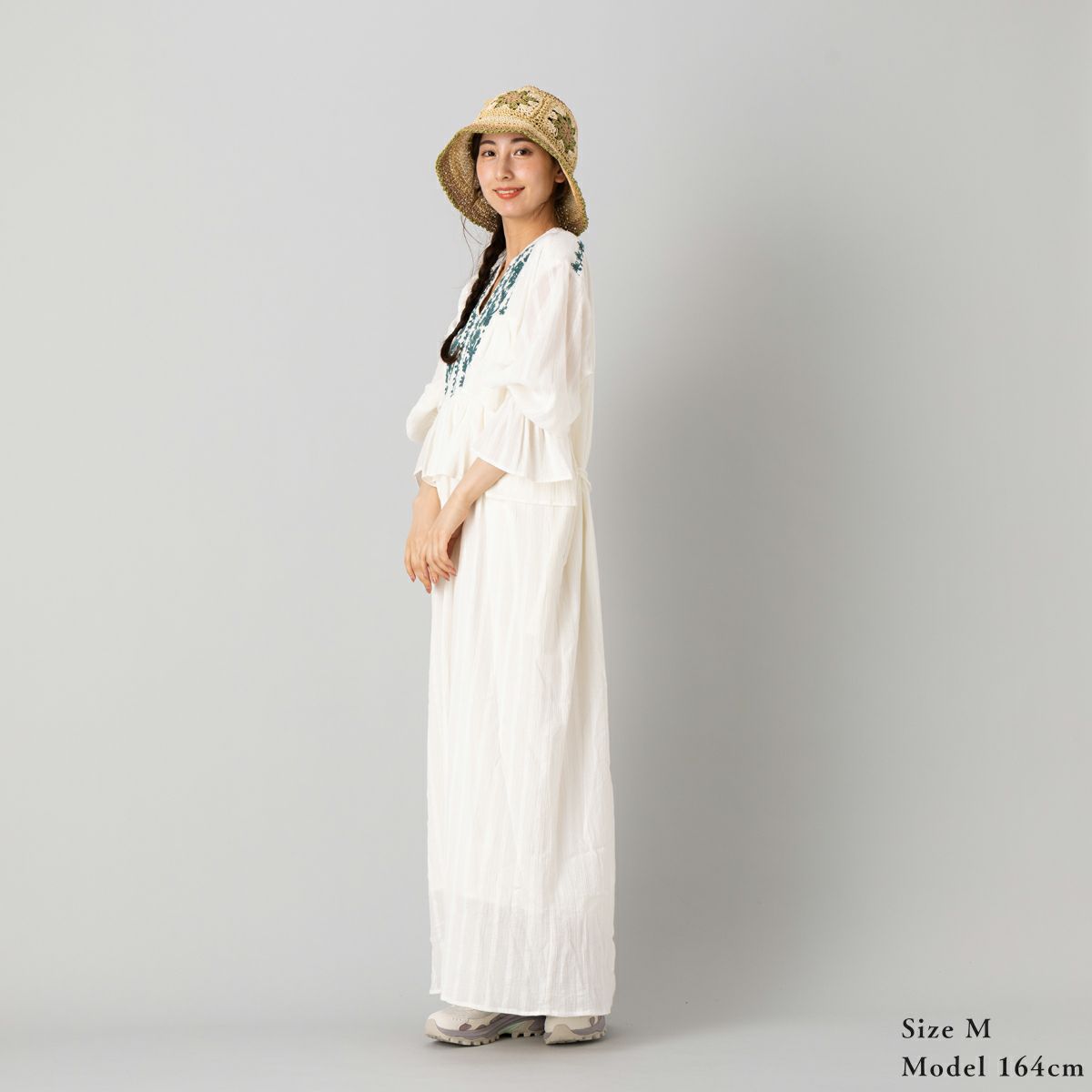 サラマリカ コットン ジャガード コード エンブロイダリー ドレス