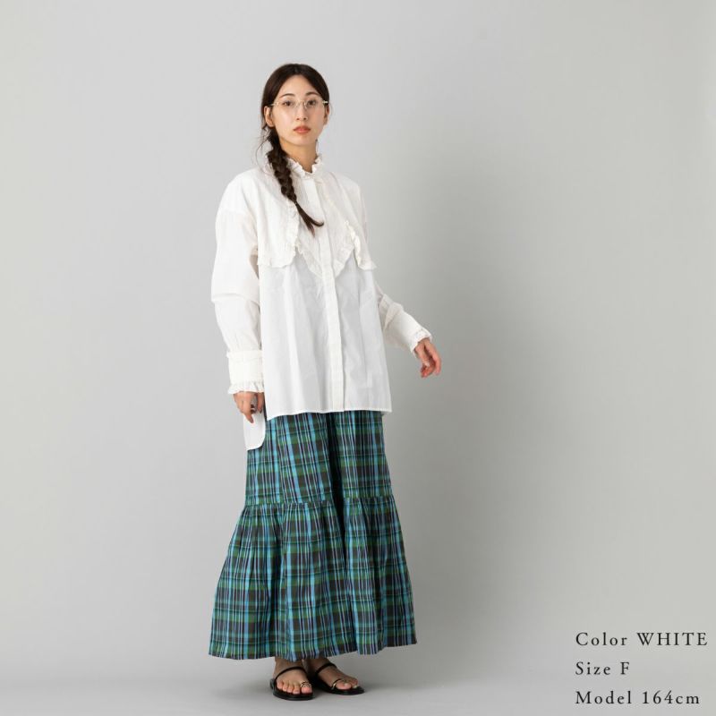 サラマリカ コットンピンタックレースブラウス レディース Sara