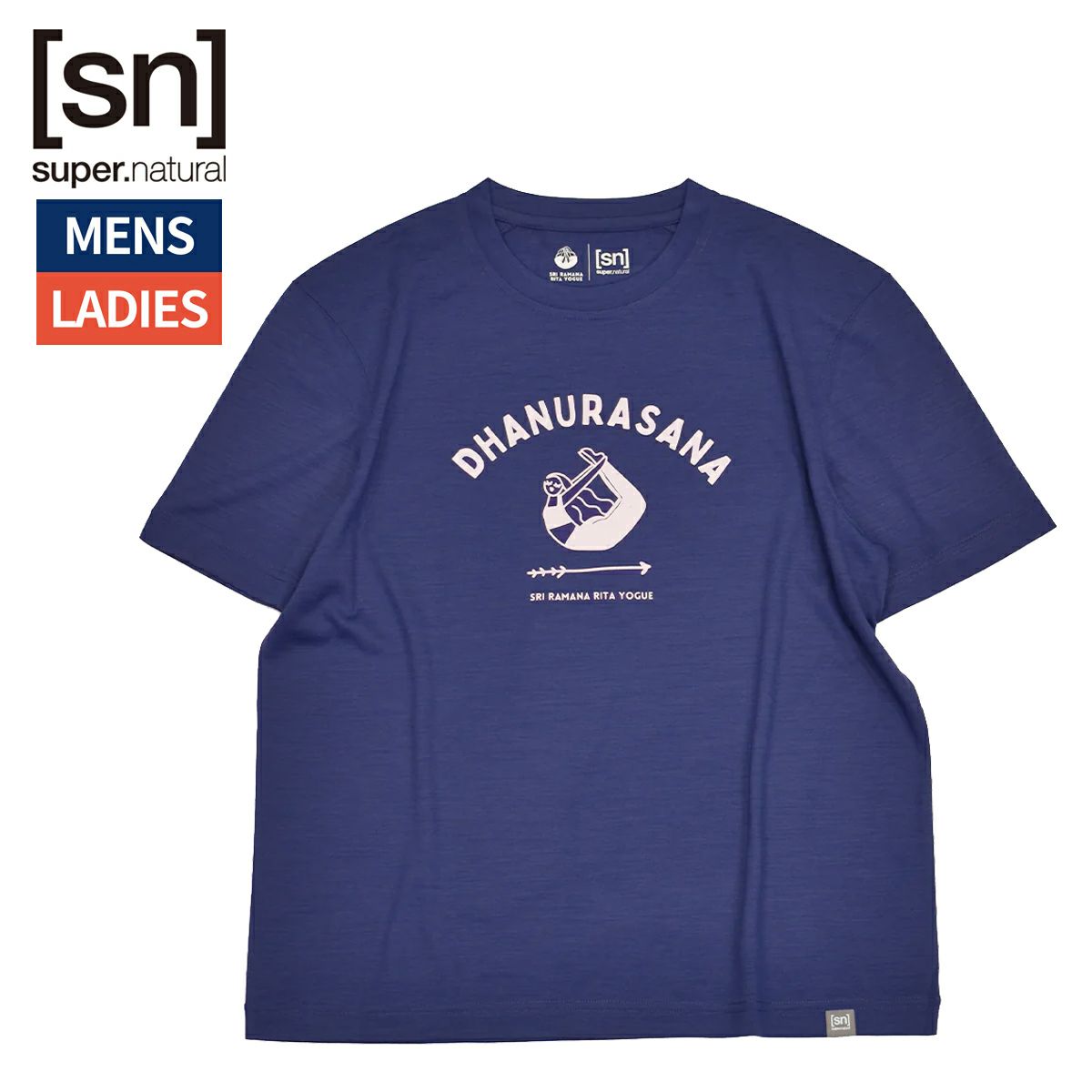 スーパーナチュラル sn super.natural エスエヌ SRI.RAMANA.RITA.YOGUE(シュリ・ラマナ・リタ・ヨーグ)×[sn] プリント ショートスリーブTシャツ ユニセックス 春 夏 ピンク 桃色 スポーツ トレーニング 半袖 Tシャツ SNUJ10122-243 スーパーナチュラル エスエヌ シュリ・ラマナ・リタ・ヨーグ×[sn