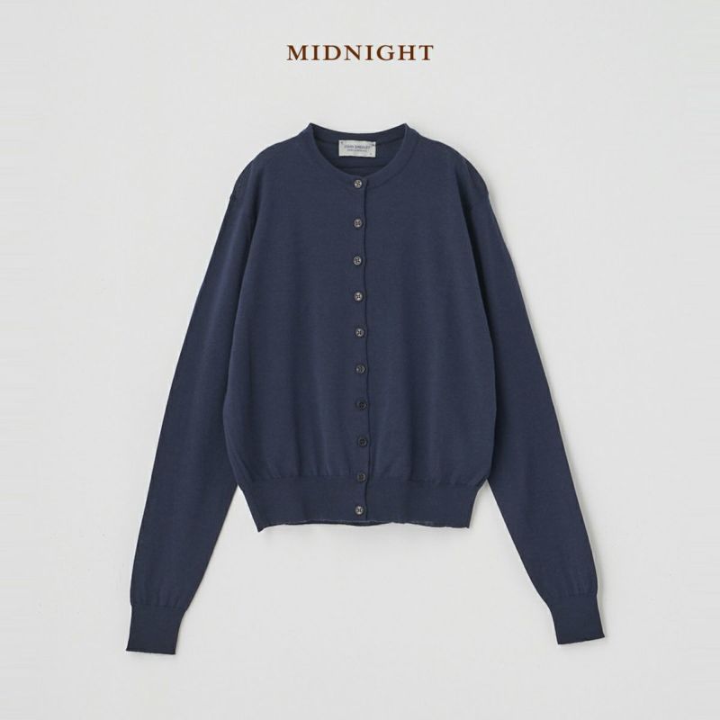 JOHN SMEDLEY】ジョンスメドレー 紺系 XS カーディガン 羽織 無地