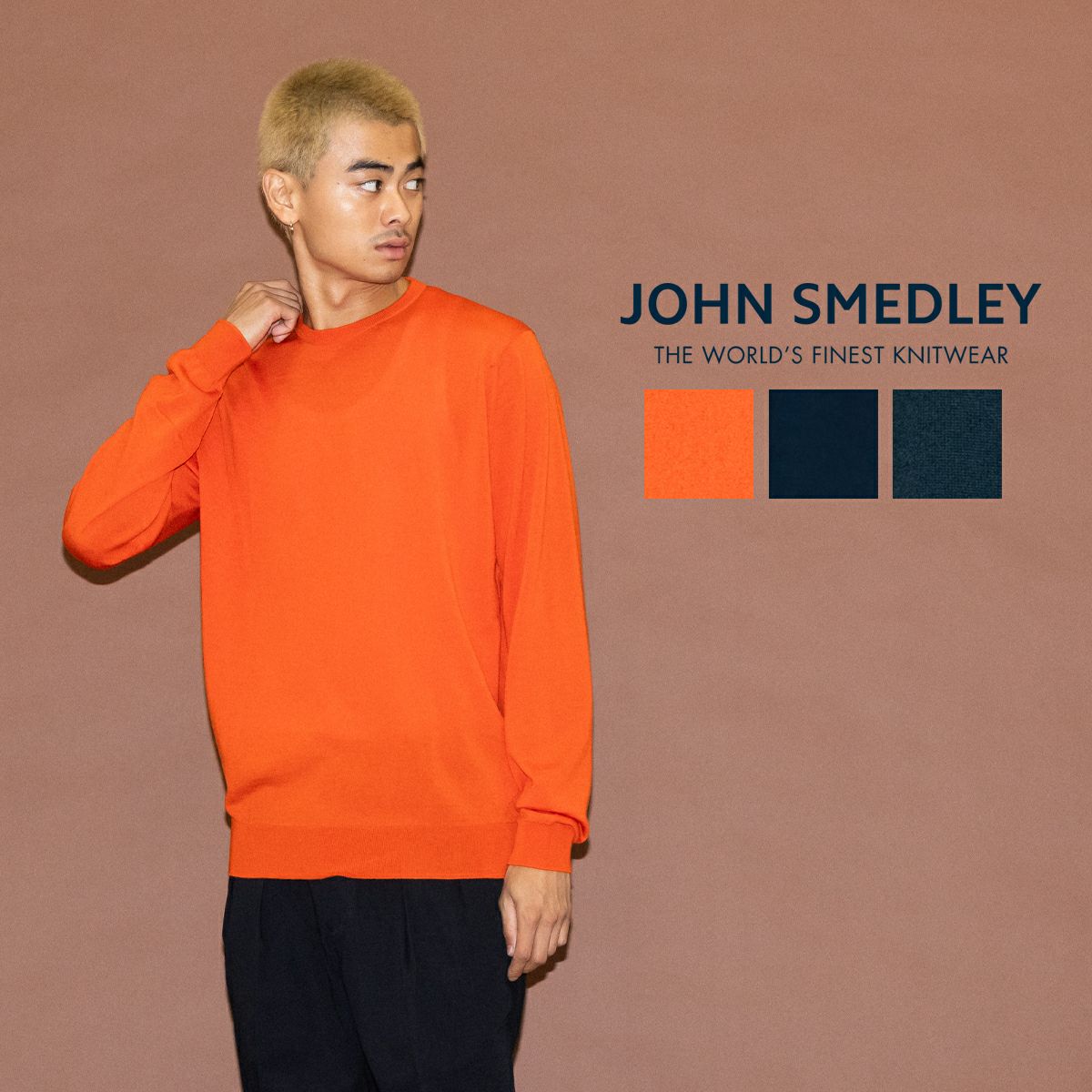 正規取扱い販売店】ジョンスメドレー クルーネック長袖ニットプル