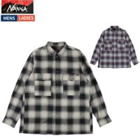 ナンガ オンブレチェック ダブルポケット ボックスシャツ メンズ