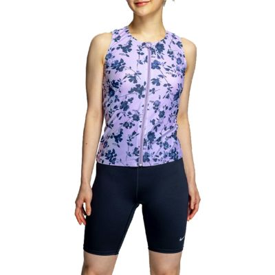 ナイキ 総柄ジップ付き袖なしセパレーツ レディース NIKE All-over