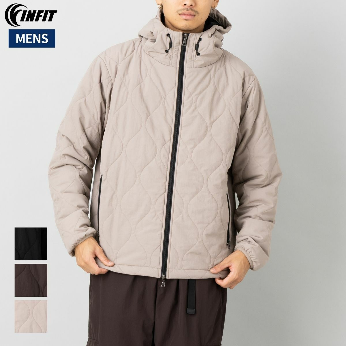 インフィット INFIT リバーシブルナイロンボアジャケット メンズ 秋 冬