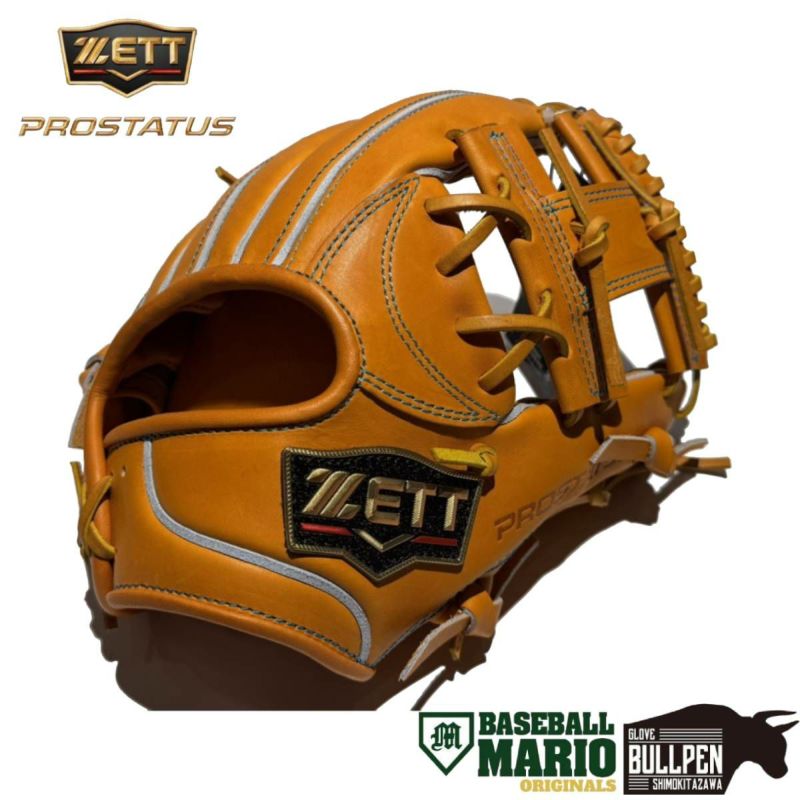 侍マリオグローブ ゼット ZETT 専用グラブ袋付き PROSTATUS マリオオリジナル 硬式用