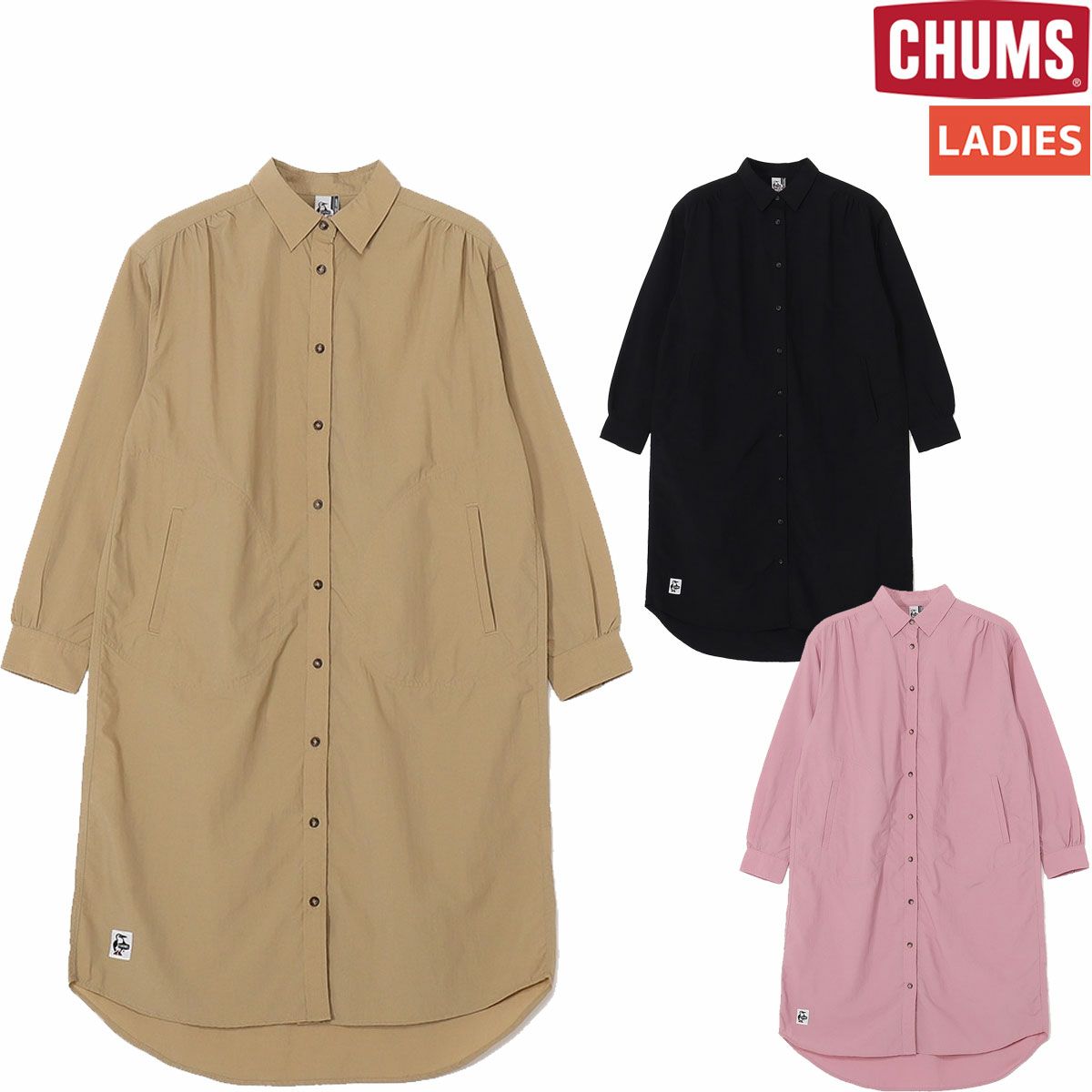 チャムス キャンプフィールドシャツワンピース レディース CHUMS Camp