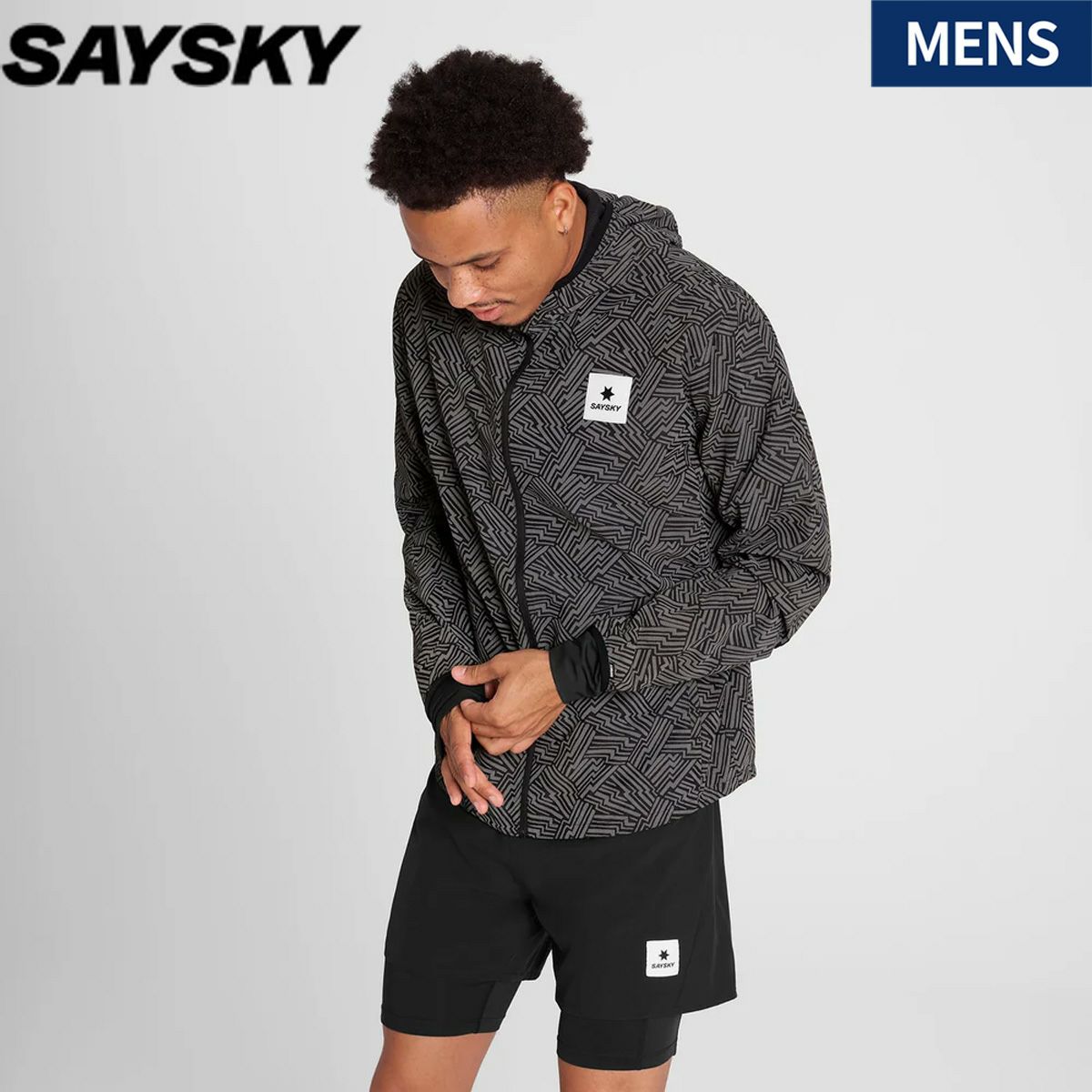 SAYSKY セイスカイ トライアスロンランニングジャケット ブラック M日本L SAYSKY セイスカイ トライアスロンランニングジャケット ブラック M